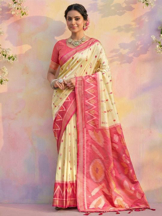 NAVYA SILK VOL 3 by shree shyam fashion fancy designer Pochampalli Soft Silk fabric saree wholesale with Fancy latkan