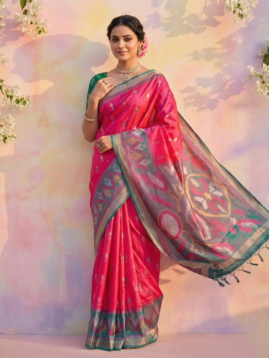 NAVYA SILK VOL 3 by shree shyam fashion fancy designer Pochampalli Soft Silk fabric saree wholesale with Fancy latkan