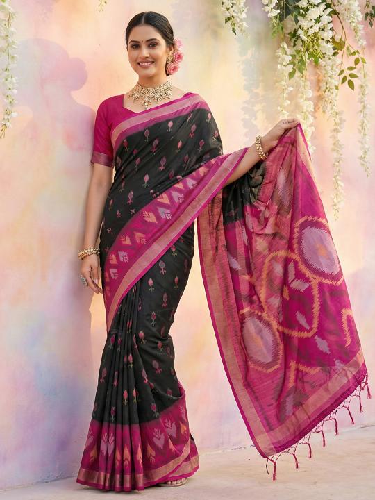 NAVYA SILK VOL 3 by shree shyam fashion fancy designer Pochampalli Soft Silk fabric saree wholesale with Fancy latkan