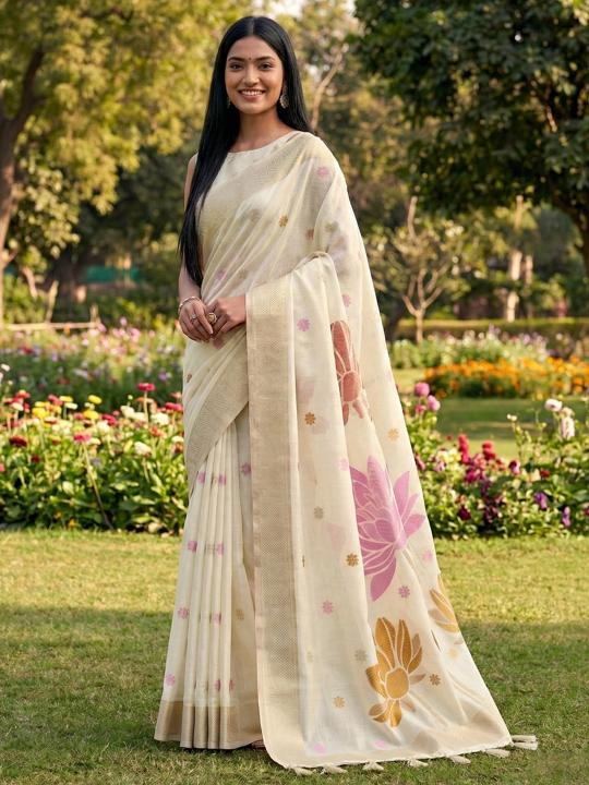 PANKHUDI by Astita fancy designer Soft LINEN COTTON fabric saree wholesale with Fancy latkan