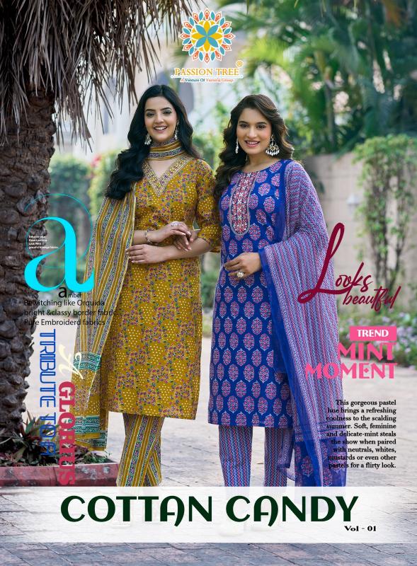 Passion Tree Cotton Candy vol 1 Catalog w brand kurtis wholesale