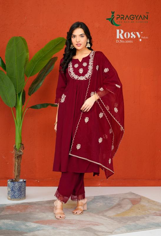 Pragyan Rosy Vol 1 Catalog ladies designer kurti wholesaler and manufacturer