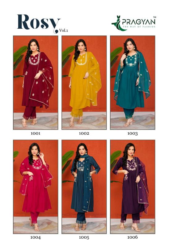 Pragyan Rosy Vol 1 Catalog ladies designer kurti wholesaler and manufacturer