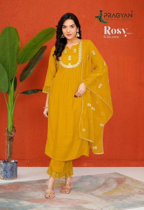 Pragyan Rosy Vol 1 Catalog ladies designer kurti wholesaler and manufacturer