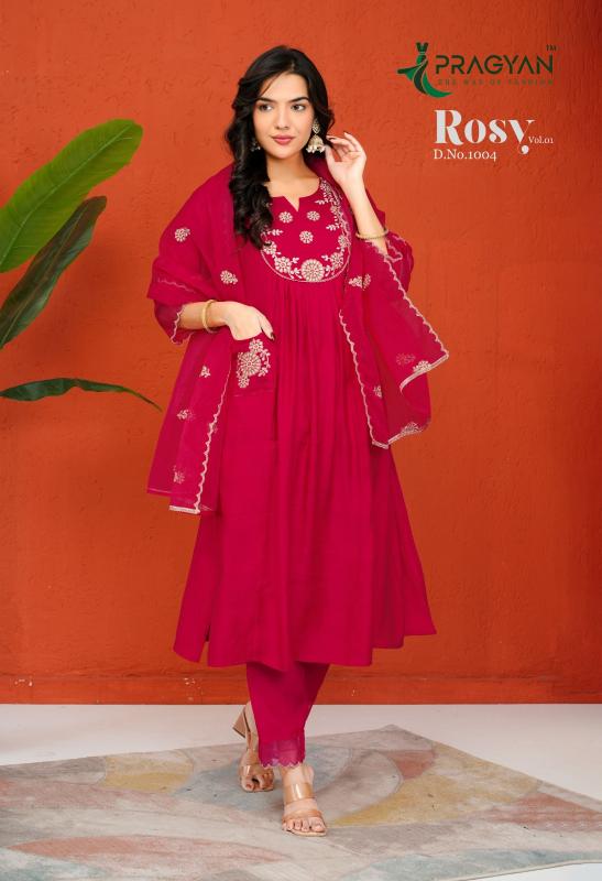 Pragyan Rosy Vol 1 Catalog ladies designer kurti wholesaler and manufacturer