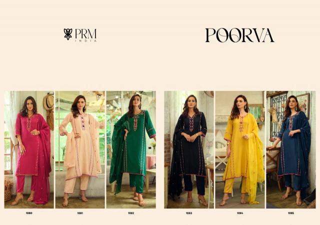 PRM India Poorva catalog branded kurtis at wholesale price