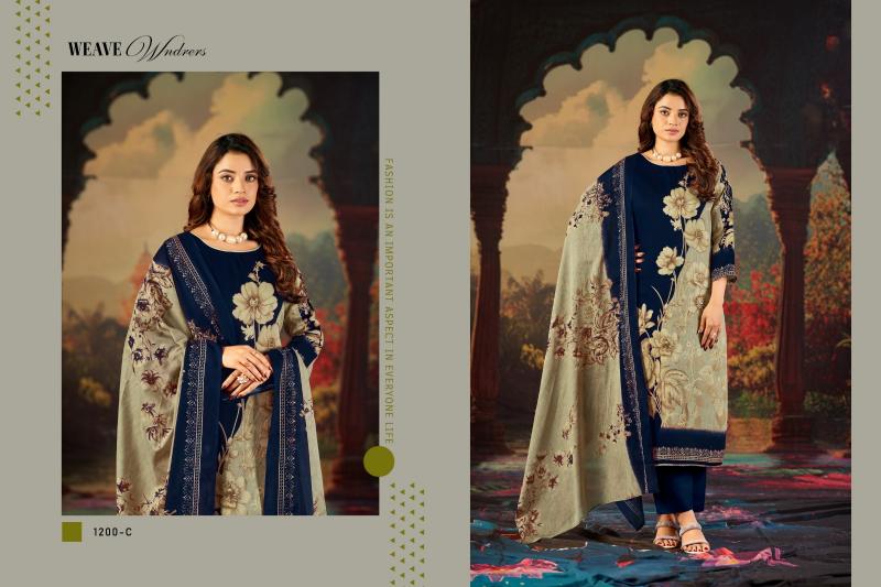 Radhika Azara Kayka D 1200 catalog surat dress material catalogue