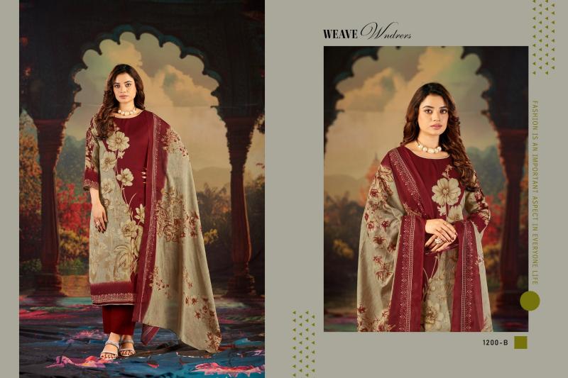 Radhika Azara Kayka D 1200 catalog surat dress material catalogue