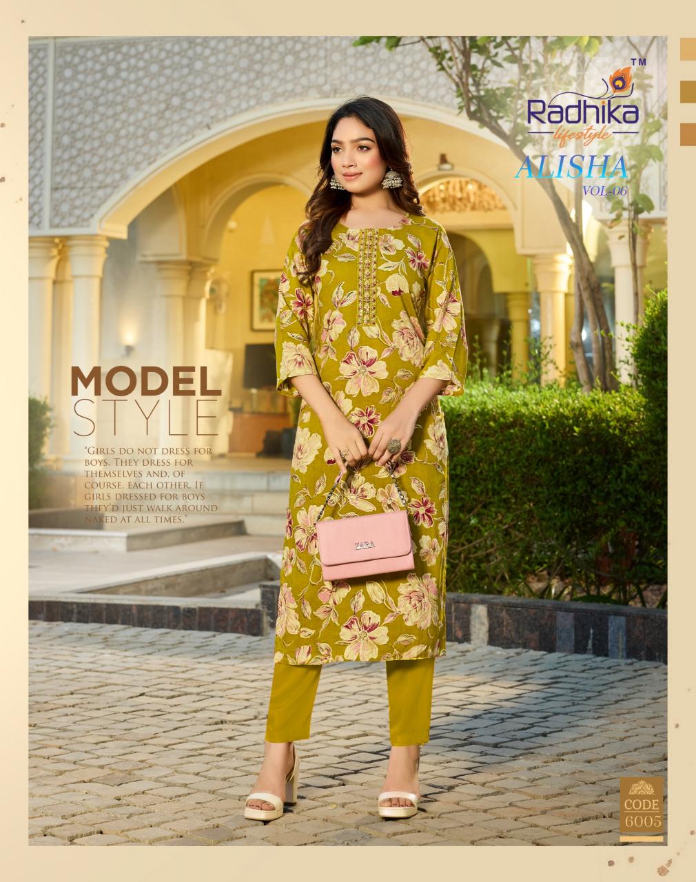 Radhika LifeStyle Alisha Vol 6 catalog kurti wholesaler in dadar