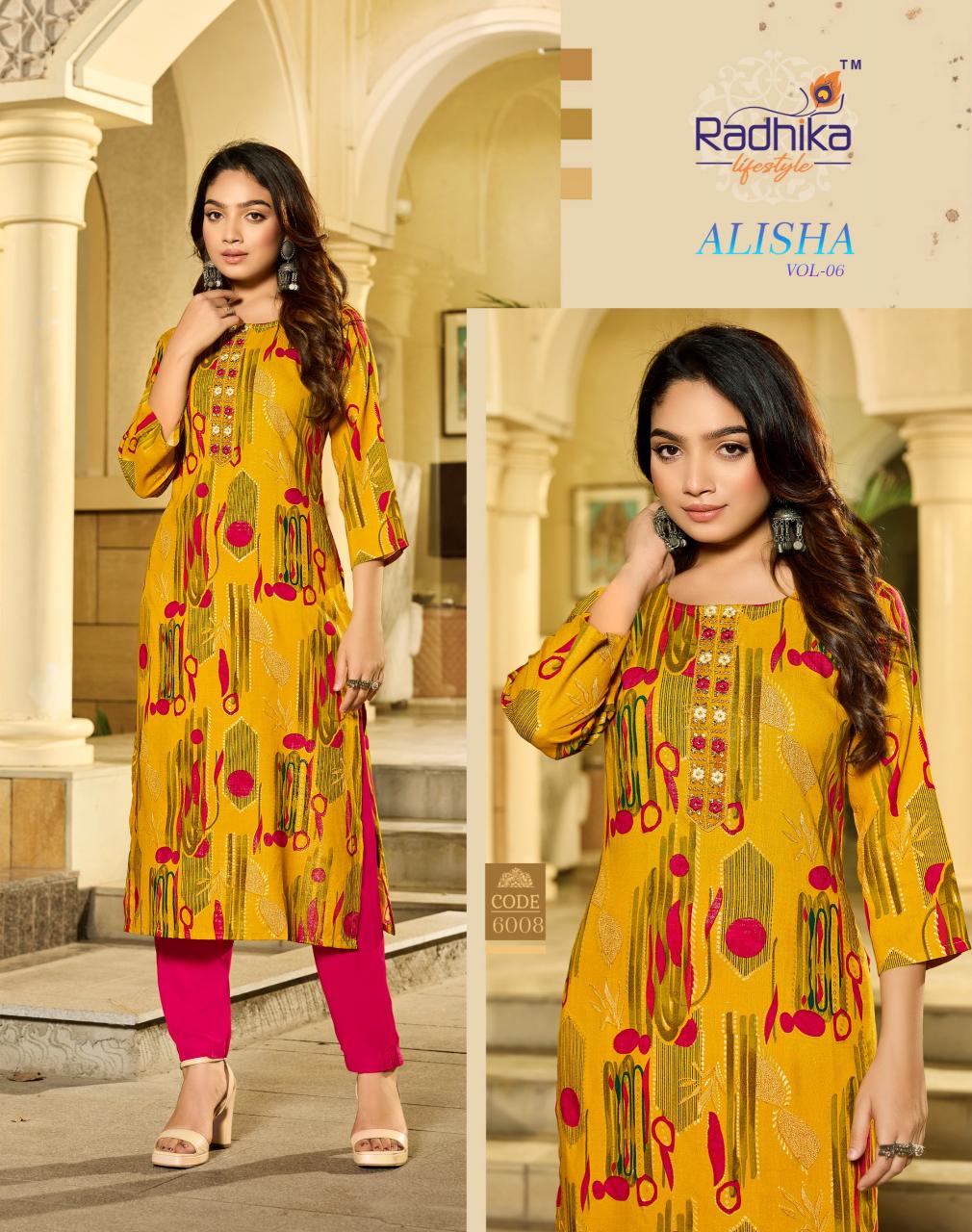 Radhika LifeStyle Alisha Vol 6 catalog kurti wholesaler in dadar