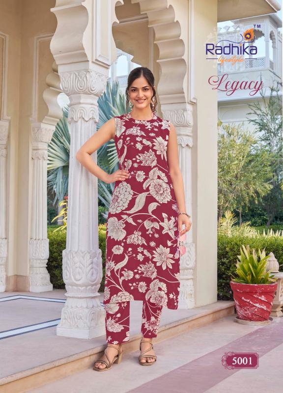 Radhika Lifestyle Legacy vol 5 catalog co ords stylish set for women