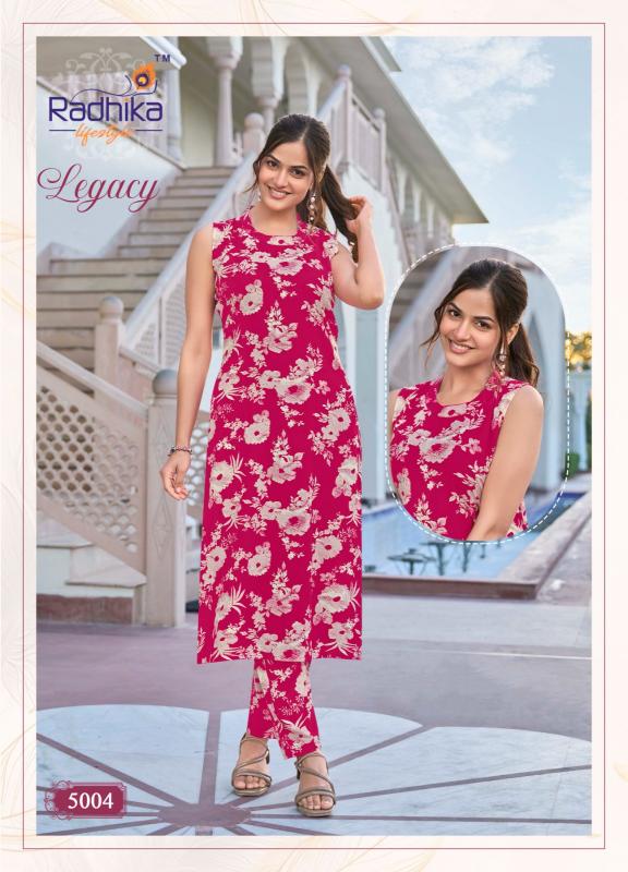 Radhika Lifestyle Legacy vol 5 catalog co ords stylish set for women