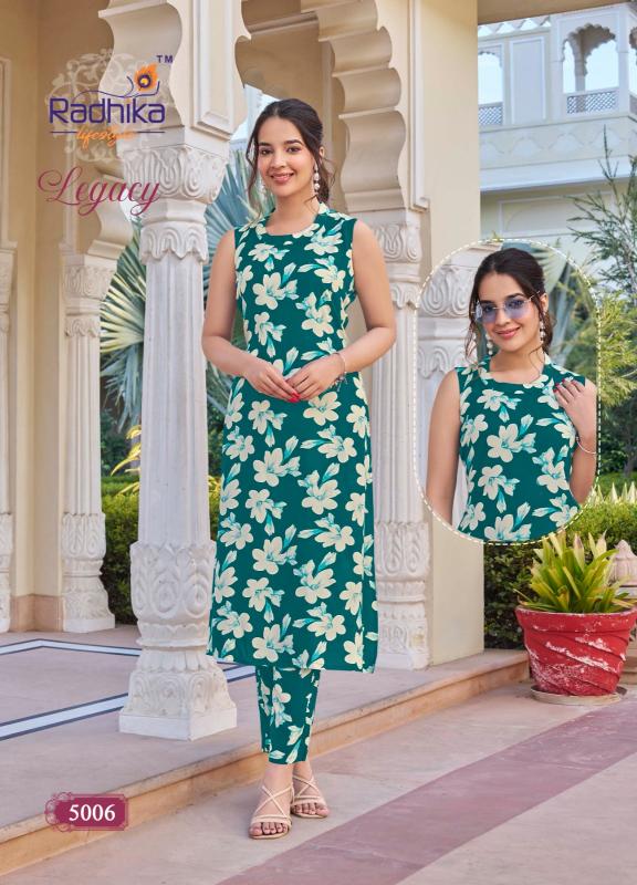 Radhika Lifestyle Legacy vol 5 catalog co ords stylish set for women