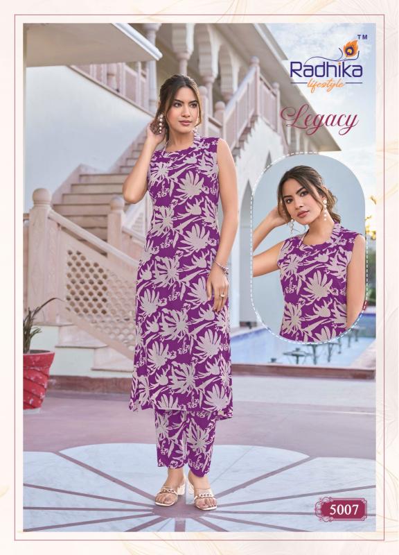 Radhika Lifestyle Legacy vol 5 catalog co ords stylish set for women