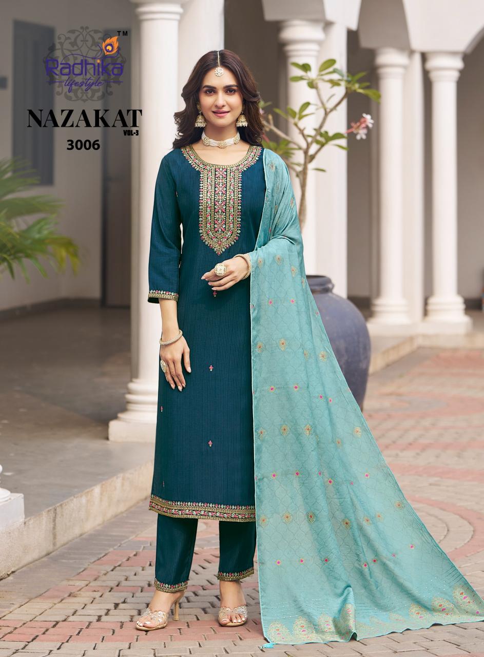 Radhika LifeStyle Nazakat vol 3 catalog ladies kurti wholesaler in surat