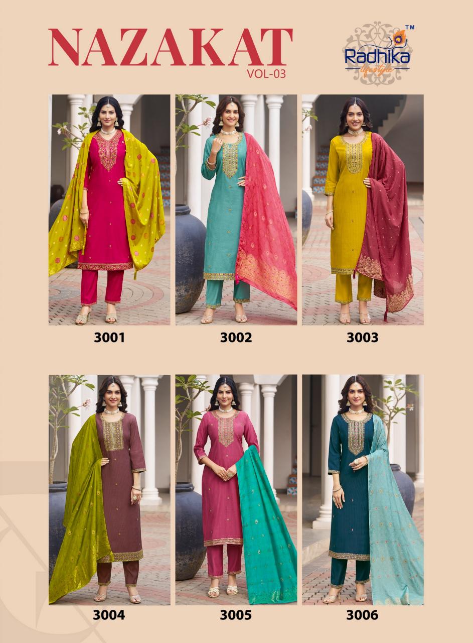 Radhika LifeStyle Nazakat vol 3 catalog ladies kurti wholesaler in surat