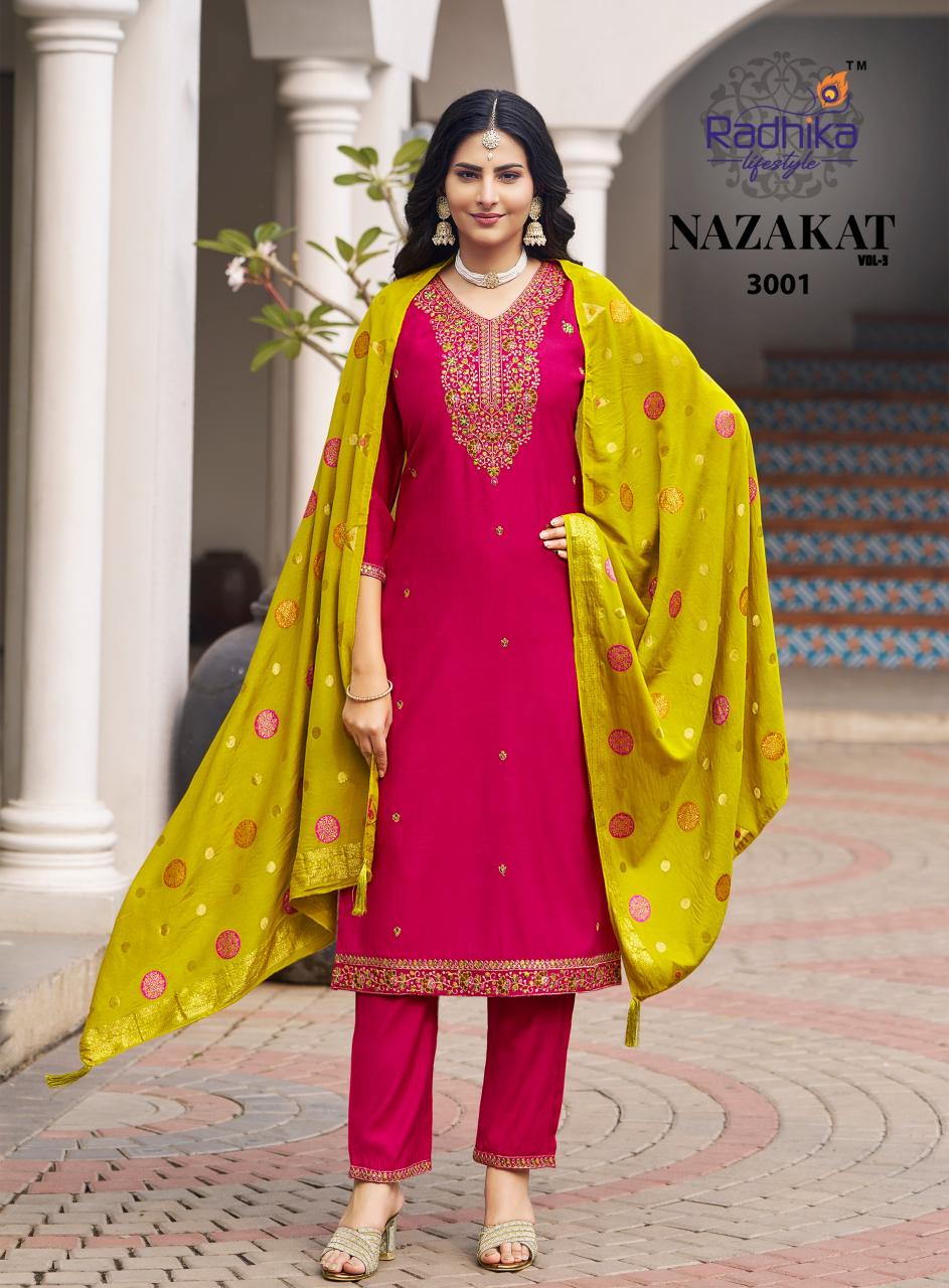 Radhika LifeStyle Nazakat vol 3 catalog ladies kurti wholesaler in surat