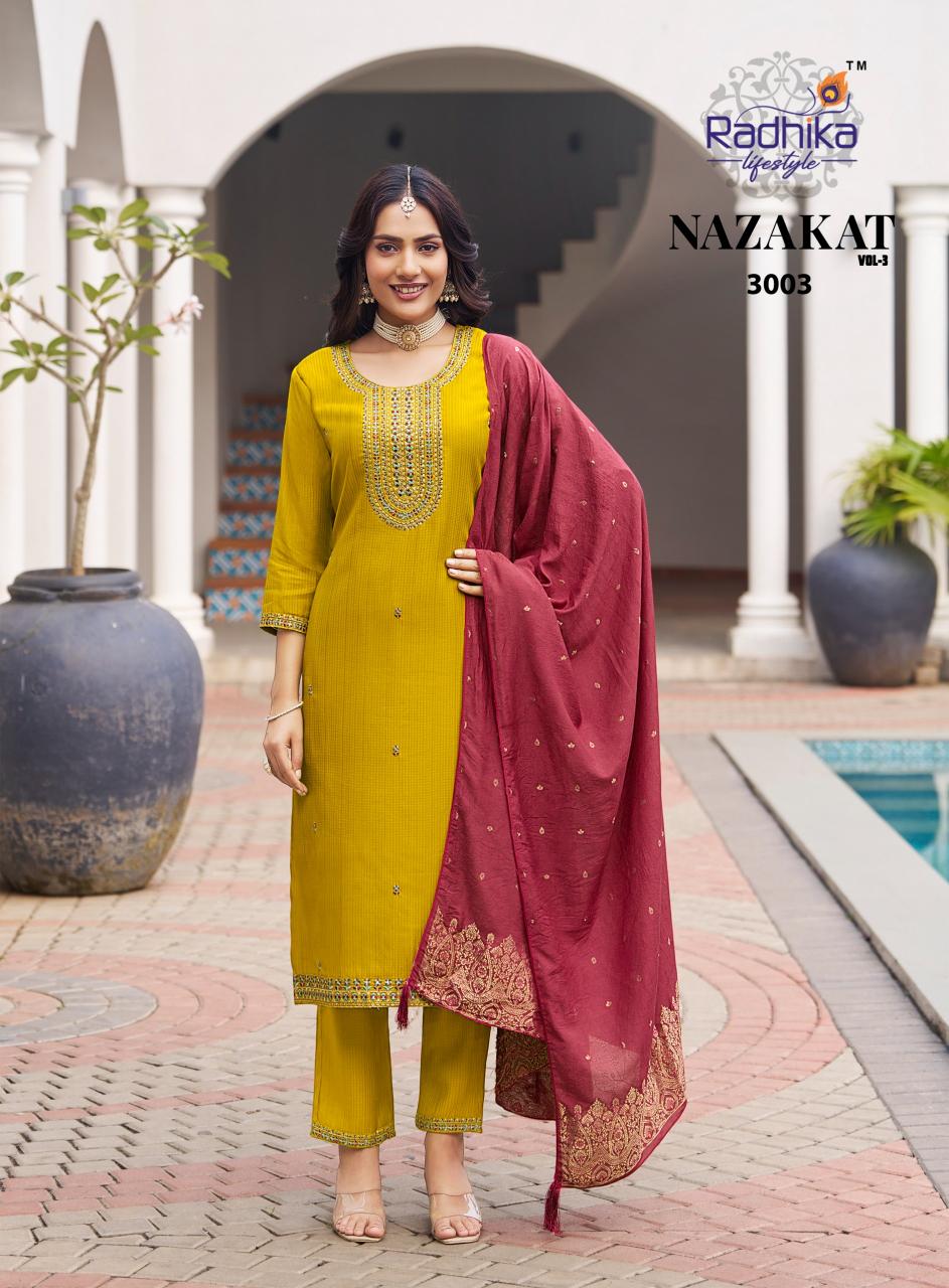 Radhika LifeStyle Nazakat vol 3 catalog ladies kurti wholesaler in surat