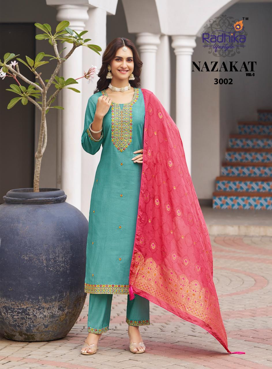 Radhika LifeStyle Nazakat vol 3 catalog ladies kurti wholesaler in surat