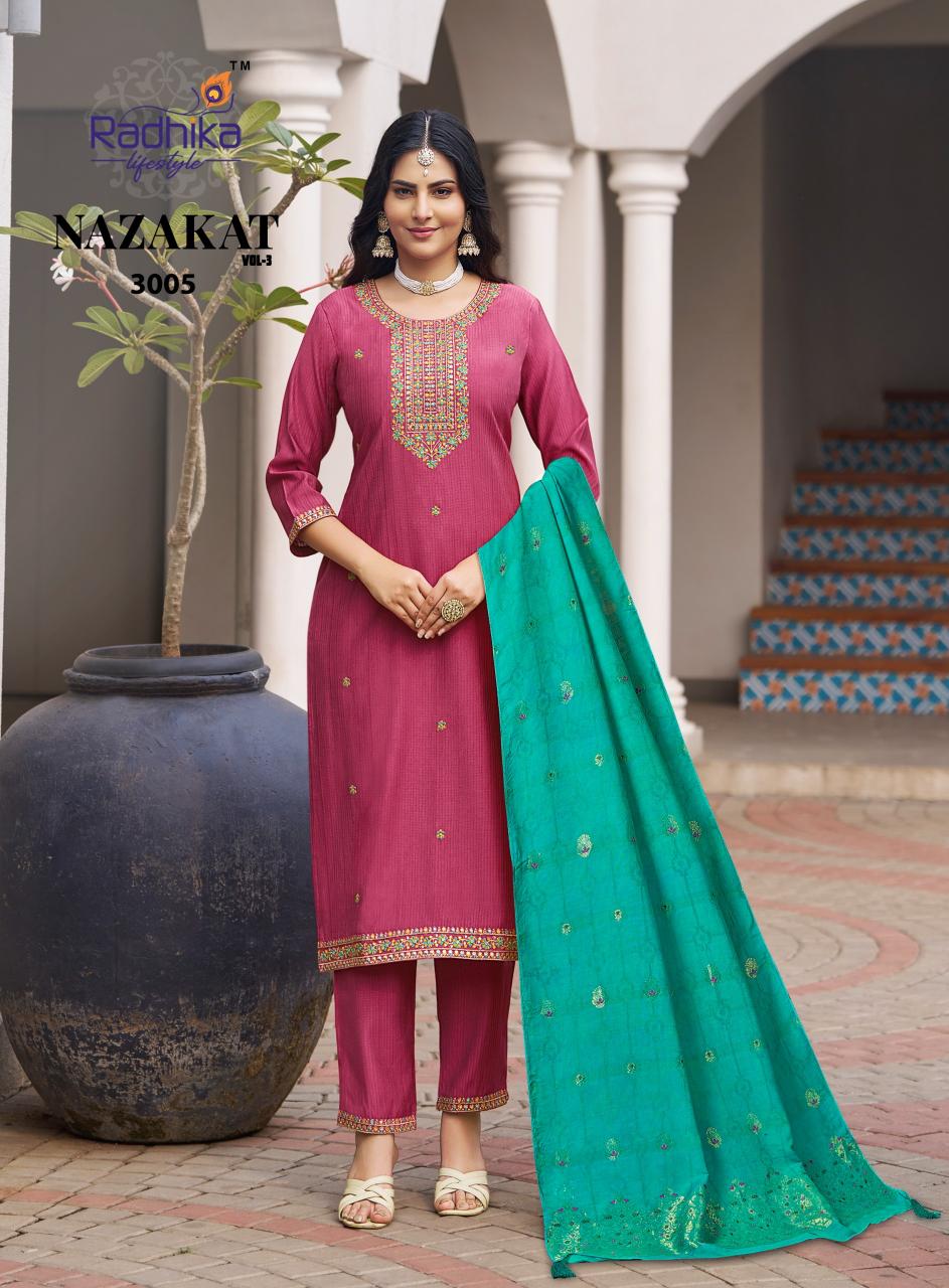 Radhika LifeStyle Nazakat vol 3 catalog ladies kurti wholesaler in surat
