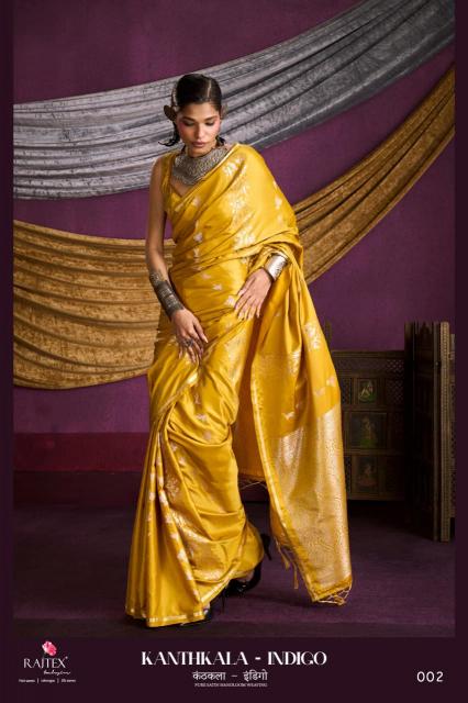 Rajtex Kanthkala Indigo catalog wholesale saree for business online