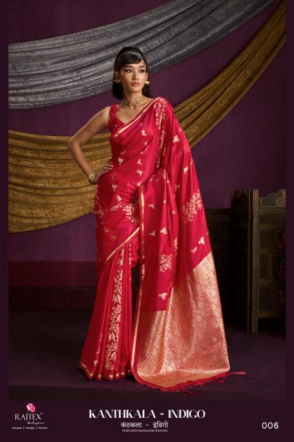 Rajtex Kanthkala Indigo catalog wholesale saree for business online