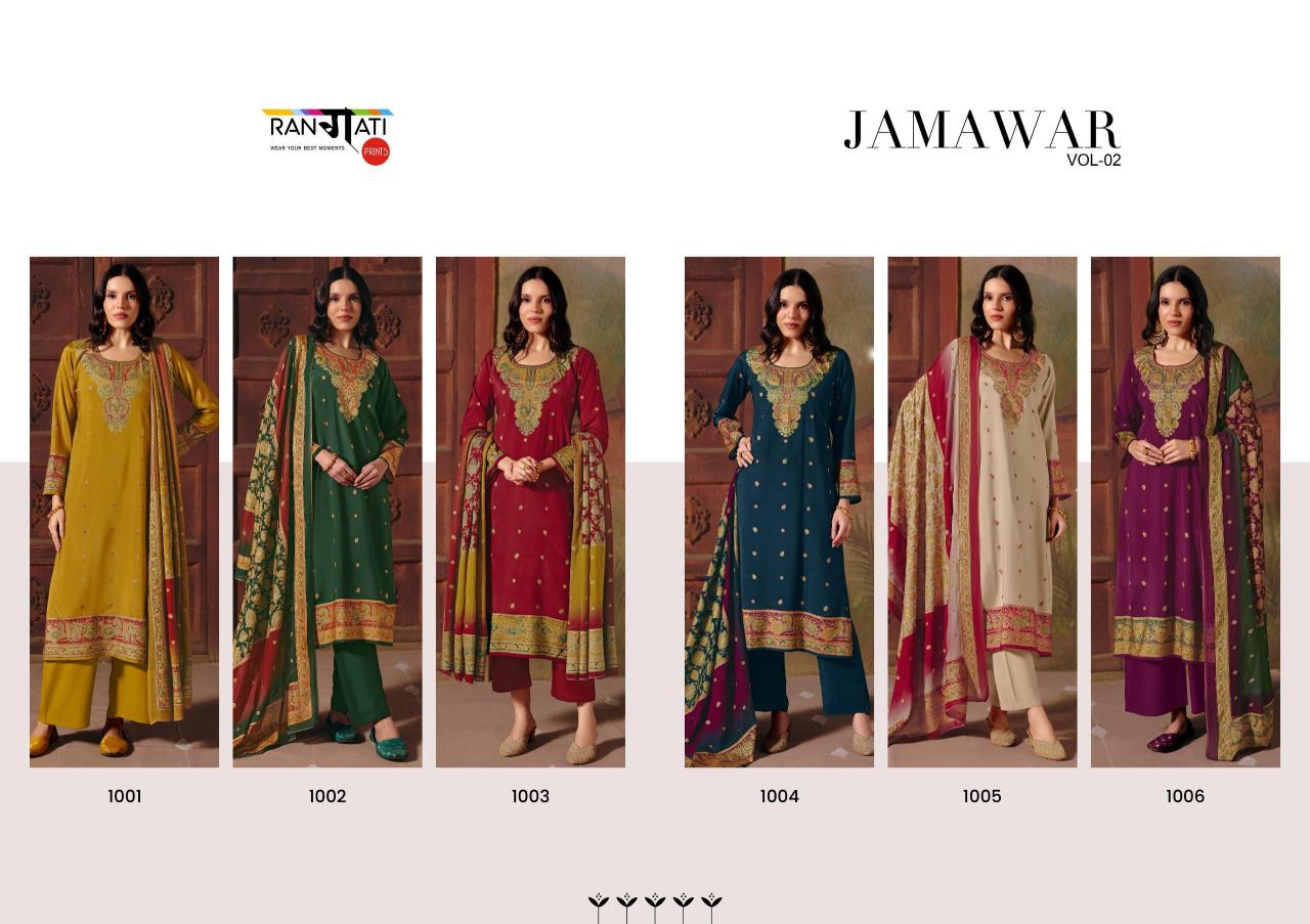 Rangati Jamawar vol 2 catalog unstitched salwar kameez wholesalers in kolkata