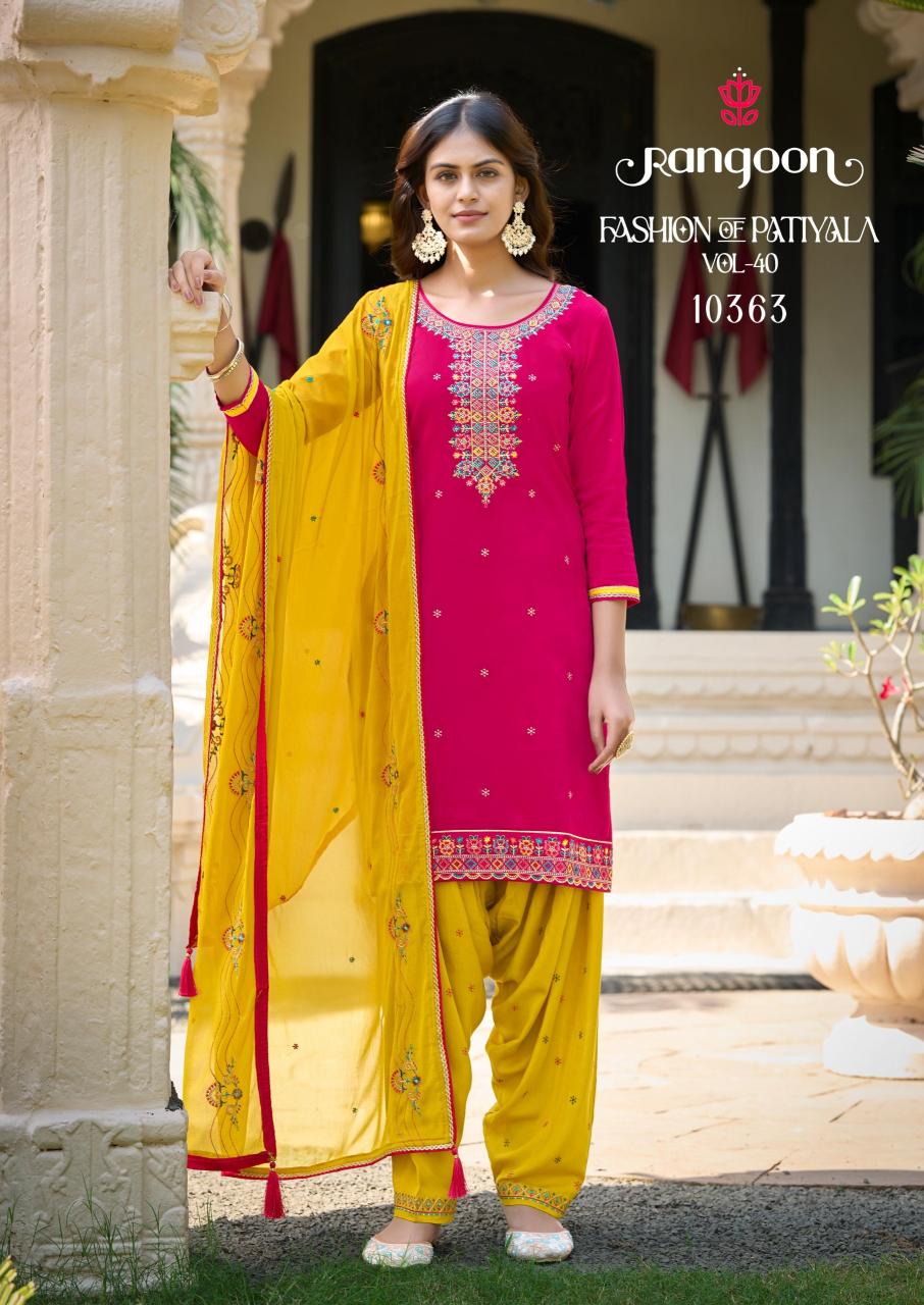 Rangoon Fashion Of Patiyala catalog kurtis wholesalers in bhopal