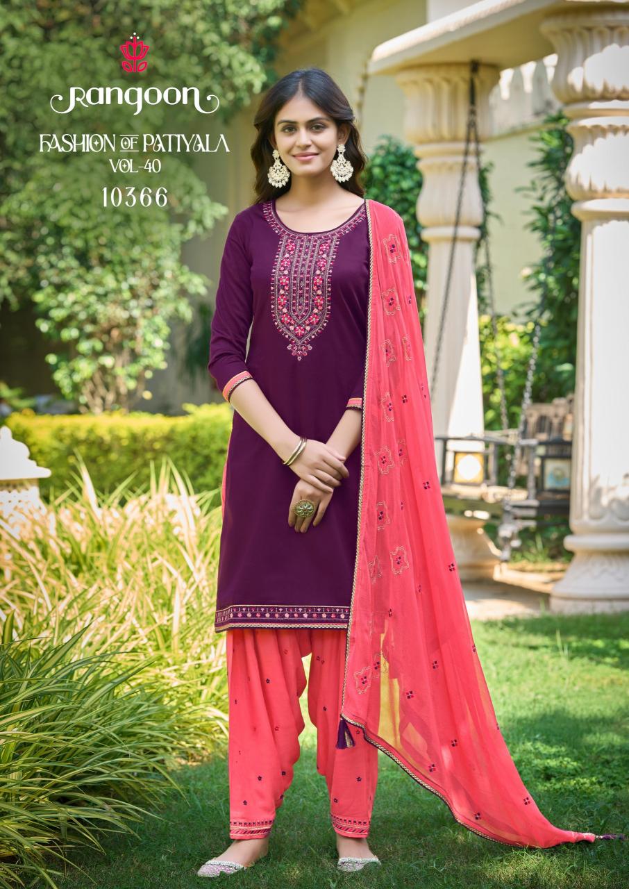 Rangoon Fashion Of Patiyala catalog kurtis wholesalers in bhopal