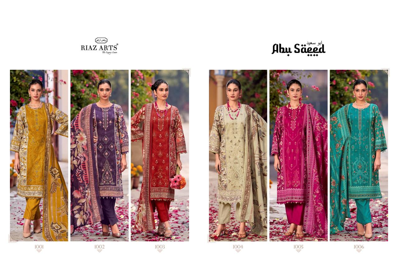 Riaz Arts Abu Saeed Catalog ladies dress material wholesalers in surat