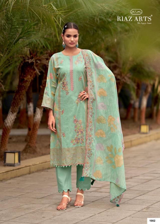 Riaz Arts Karigiri E Saeed catalog synthetic dress material in surat