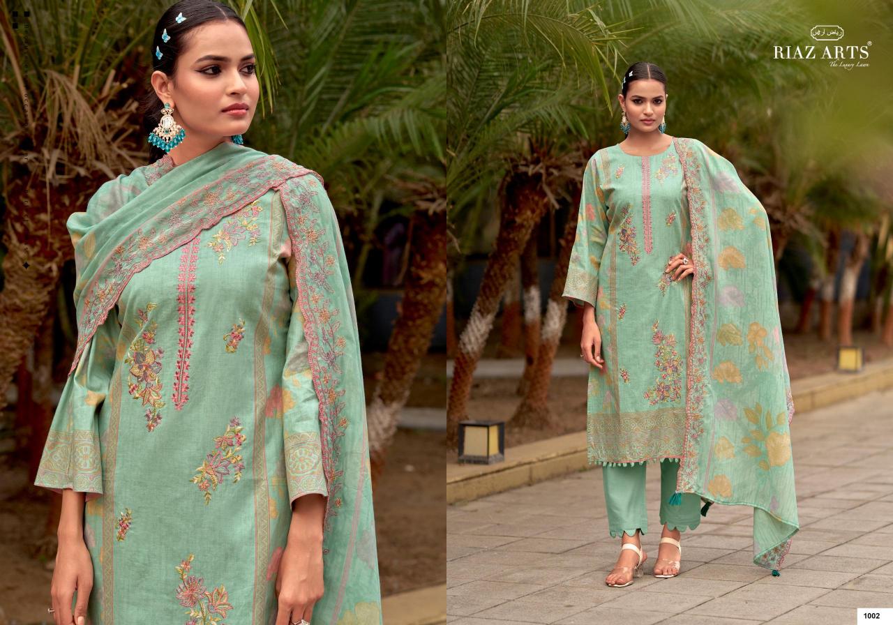 Riaz Arts Karigiri E Saeed catalog synthetic dress material in surat