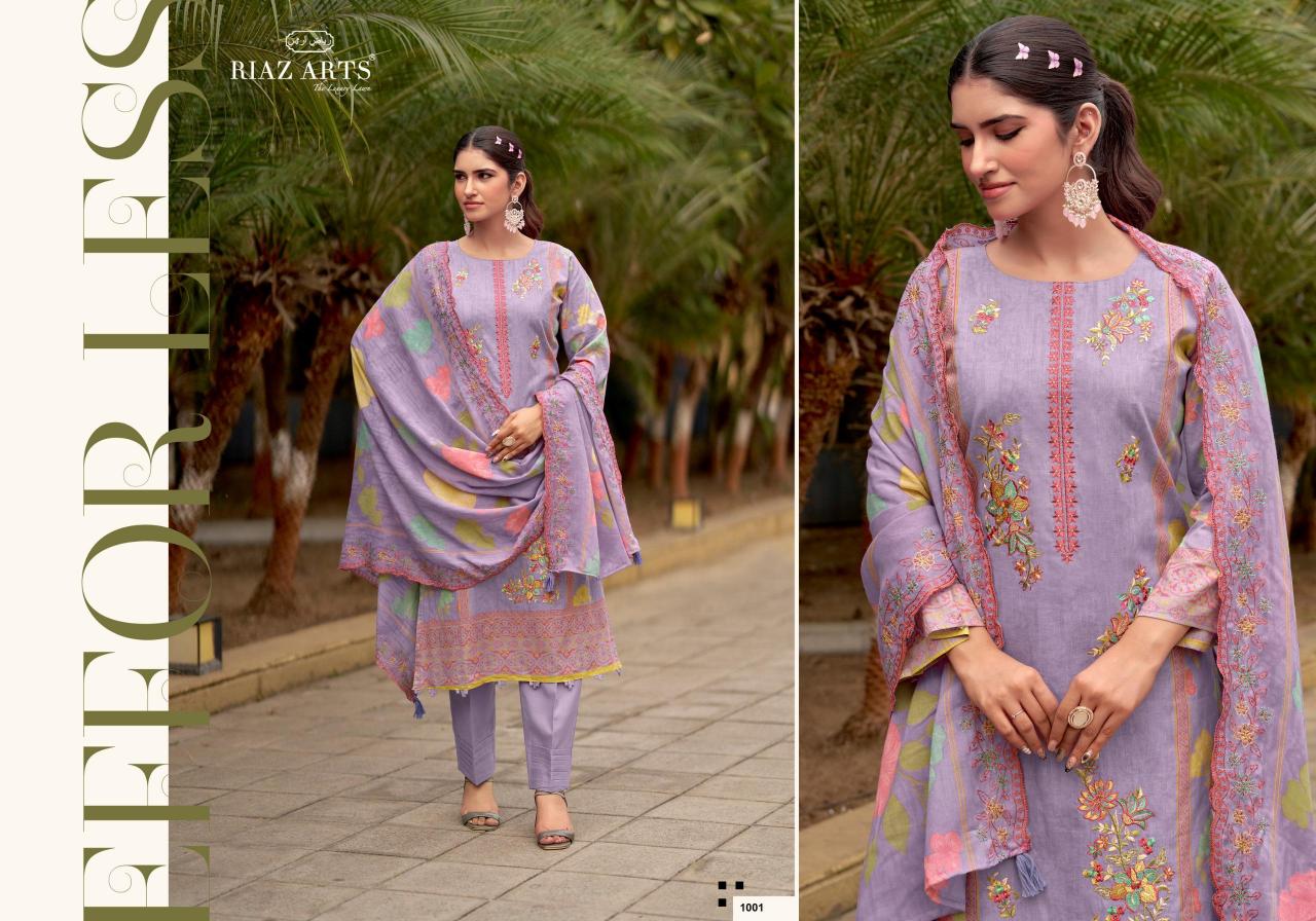 Riaz Arts Karigiri E Saeed catalog synthetic dress material in surat