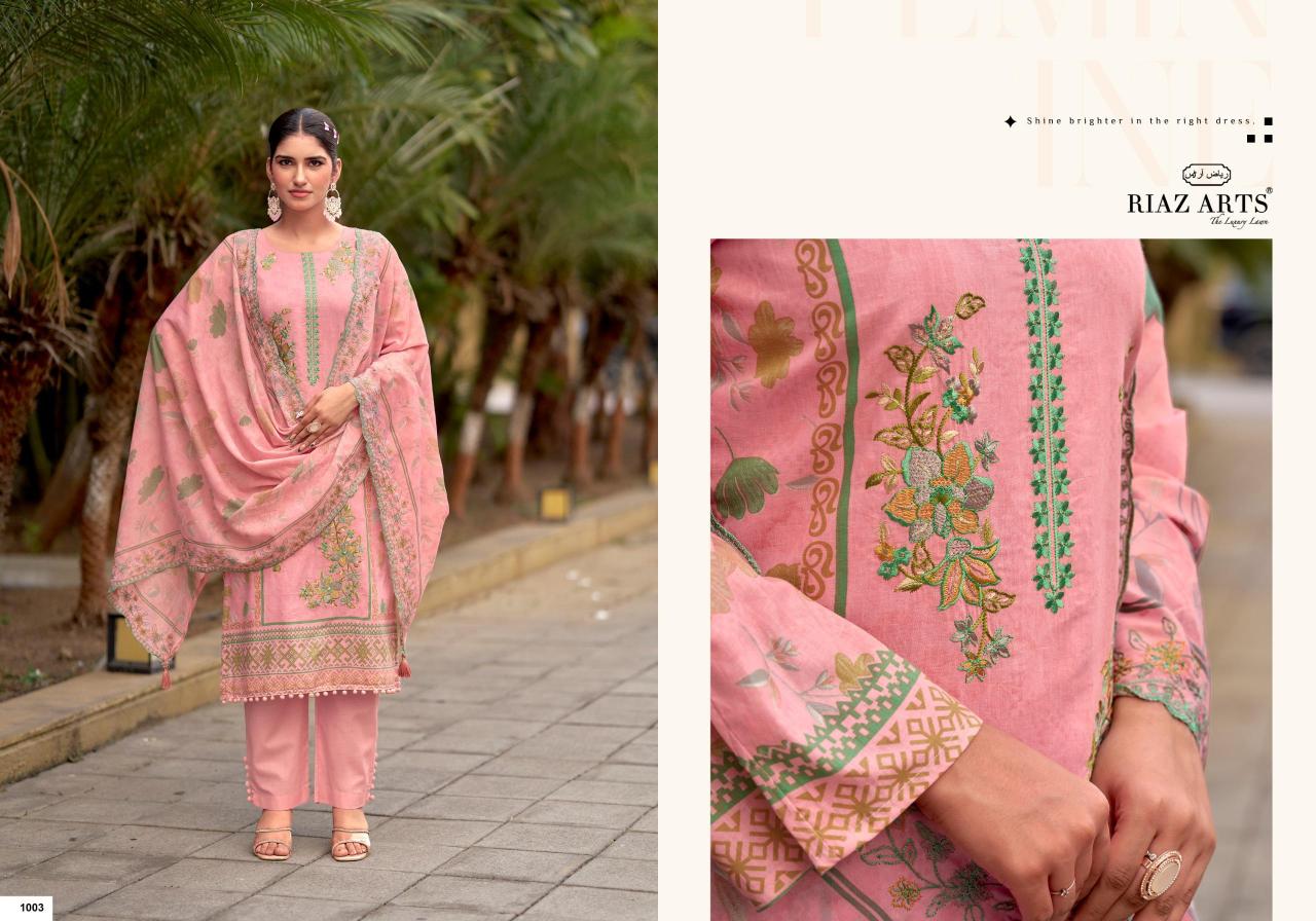 Riaz Arts Karigiri E Saeed catalog synthetic dress material in surat