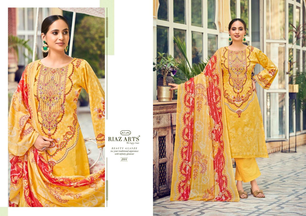 Riaz Arts Naksh catalog dress materials wholesaler in surat 