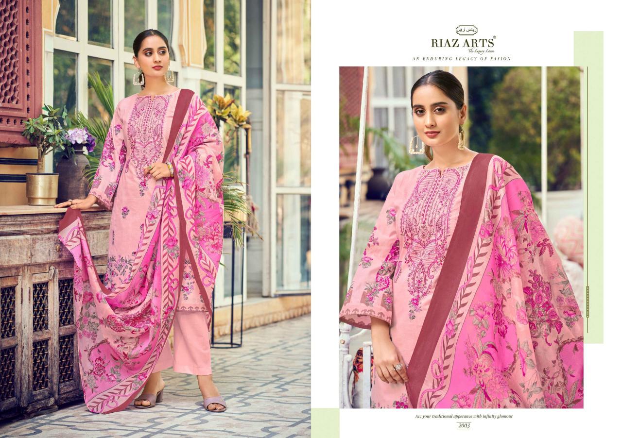 Riaz Arts Naksh catalog dress materials wholesaler in surat 