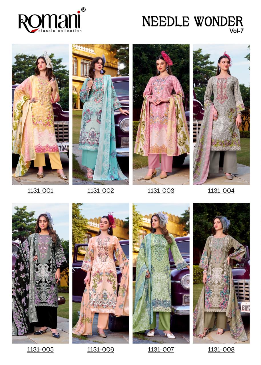 Romani Needle Wonder vol 7 catalog surat ladies dress material