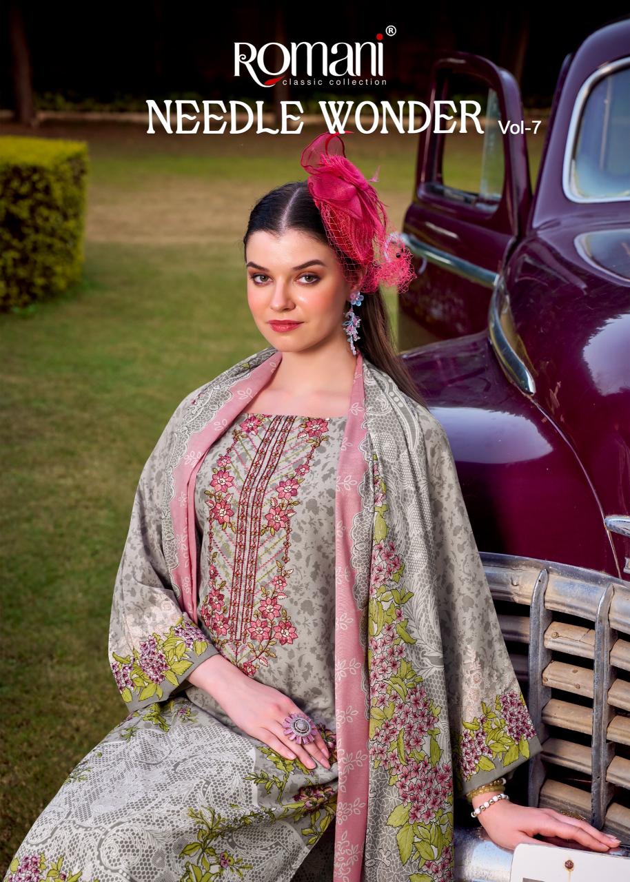 Romani Needle Wonder vol 7 catalog surat ladies dress material