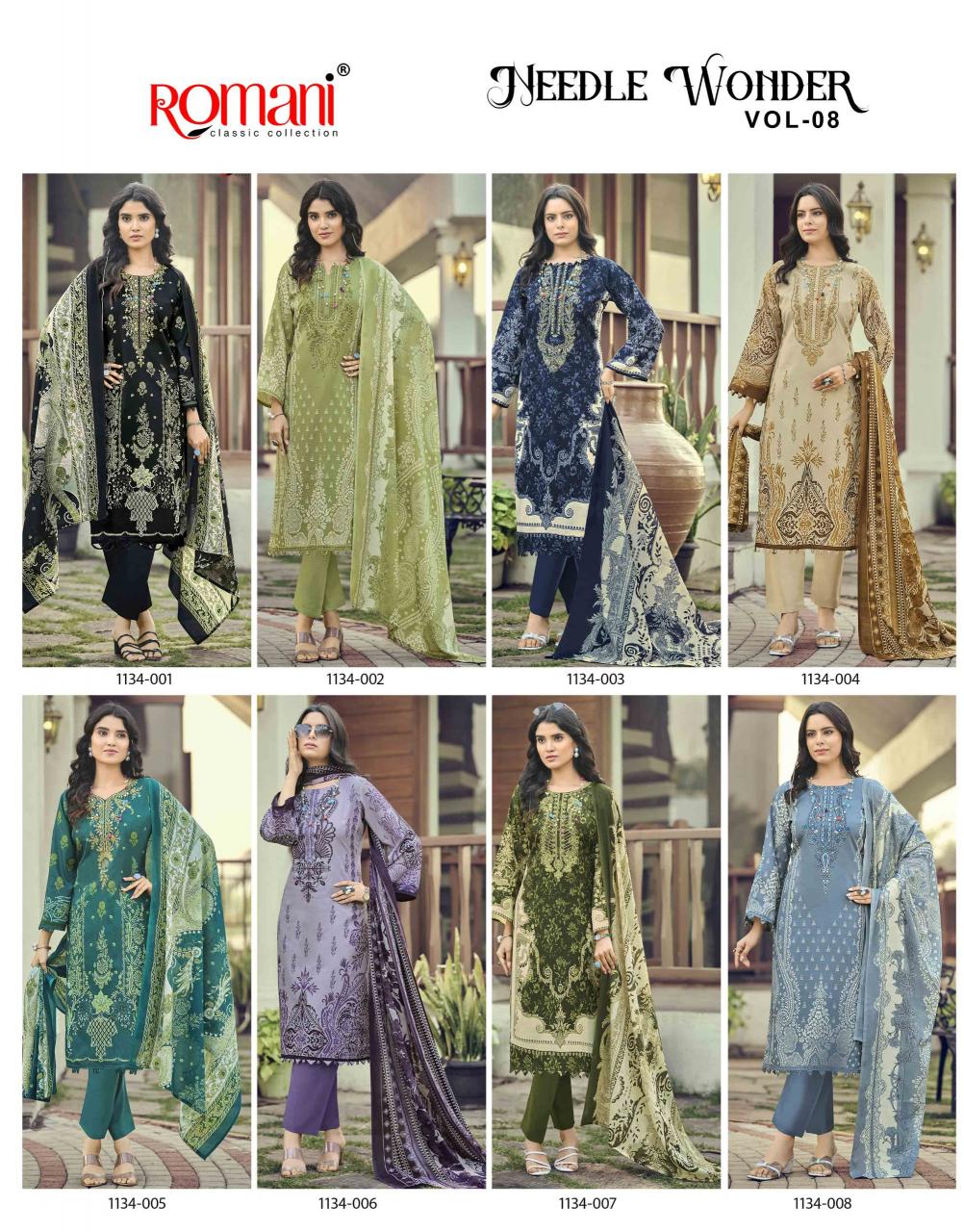 Romani Needle Wonder vol 8 catalog surat dress material for sale