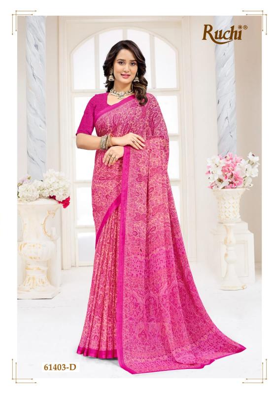 Ruchi Star Chiffon 227 catalog daily wear sarees wholesale surat