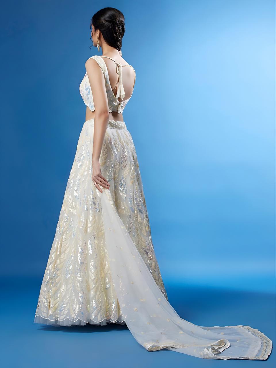 Sabella 15101 White catalog lehenga in wholesale price