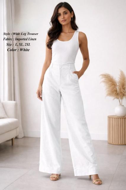 Sabella Imported Linen catalog Cotton Linen Pant for ladies