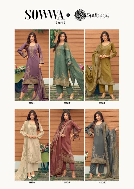 Sadhana Fashion Sowwa catalog bandhej salwar kameez wholesale