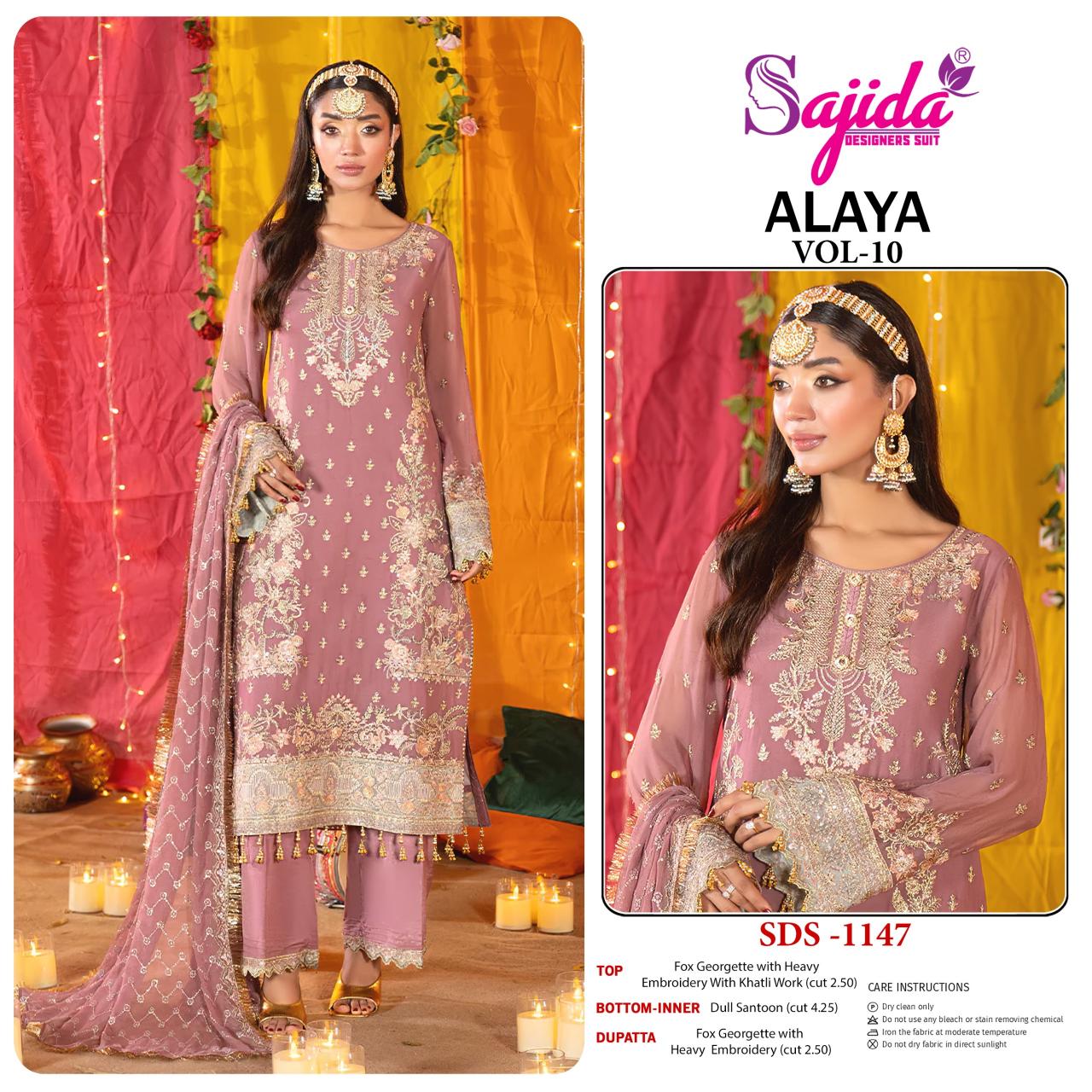 Sajida Alaya vol 10 catalog pakistani suits online wholesale