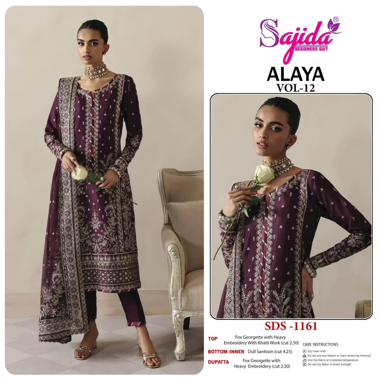 Sajida Alaya vol 12 catalog pakistani suits at wholesale price in delhi