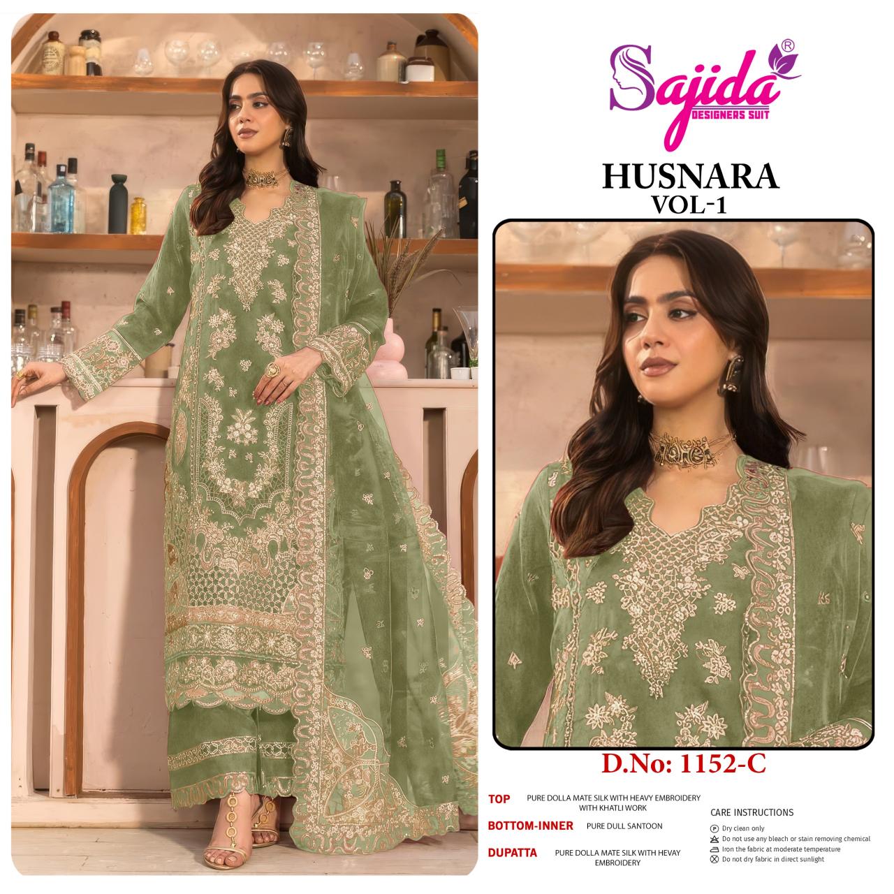 Sajida Husnara vol 1 catalog pakistani copy suits wholesaler