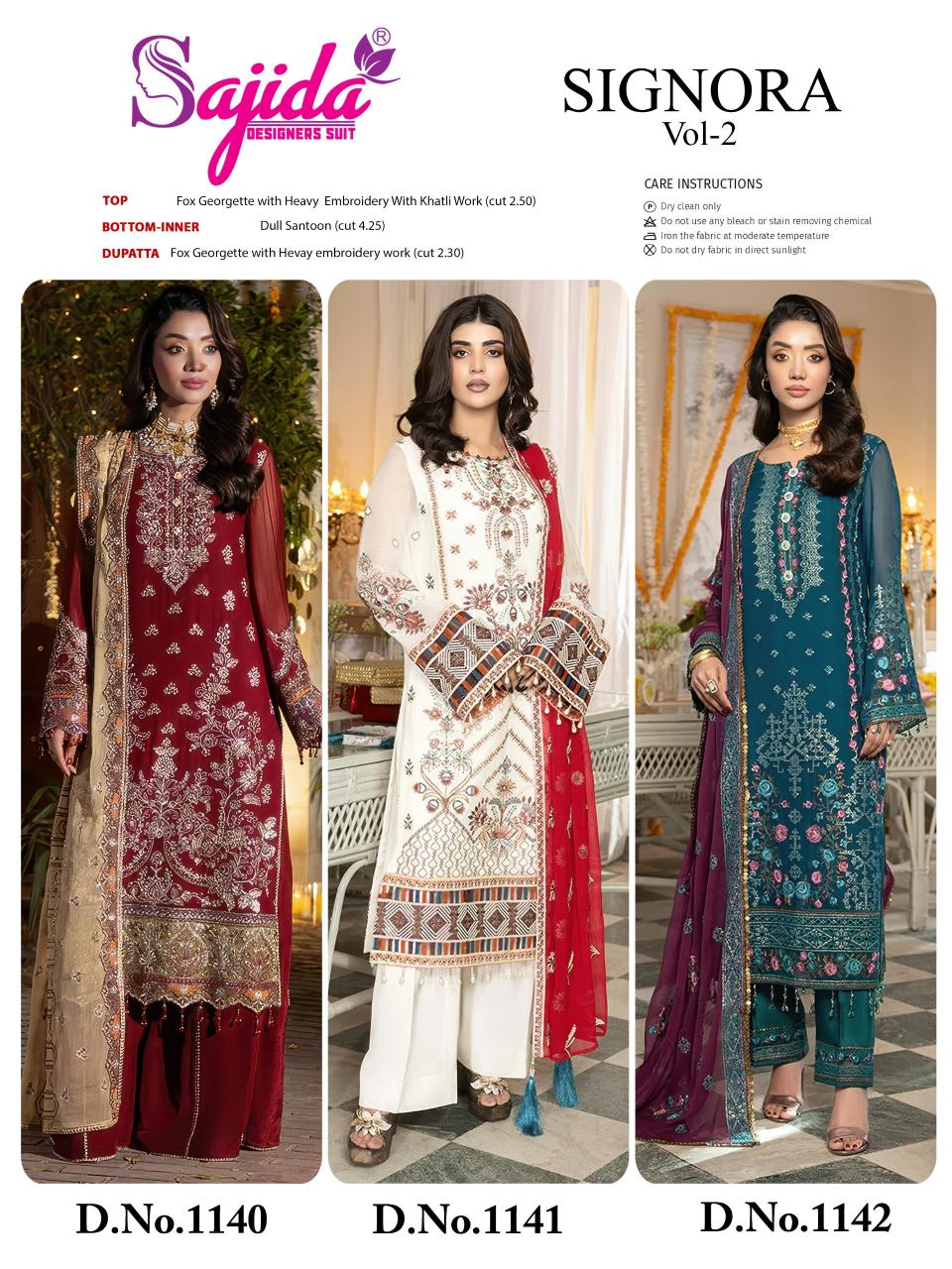 Sajida Signora Vol 2 catalog pakistani suits catalogue wholesale