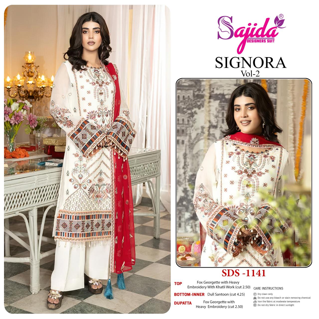 Sajida Signora Vol 2 catalog pakistani suits catalogue wholesale