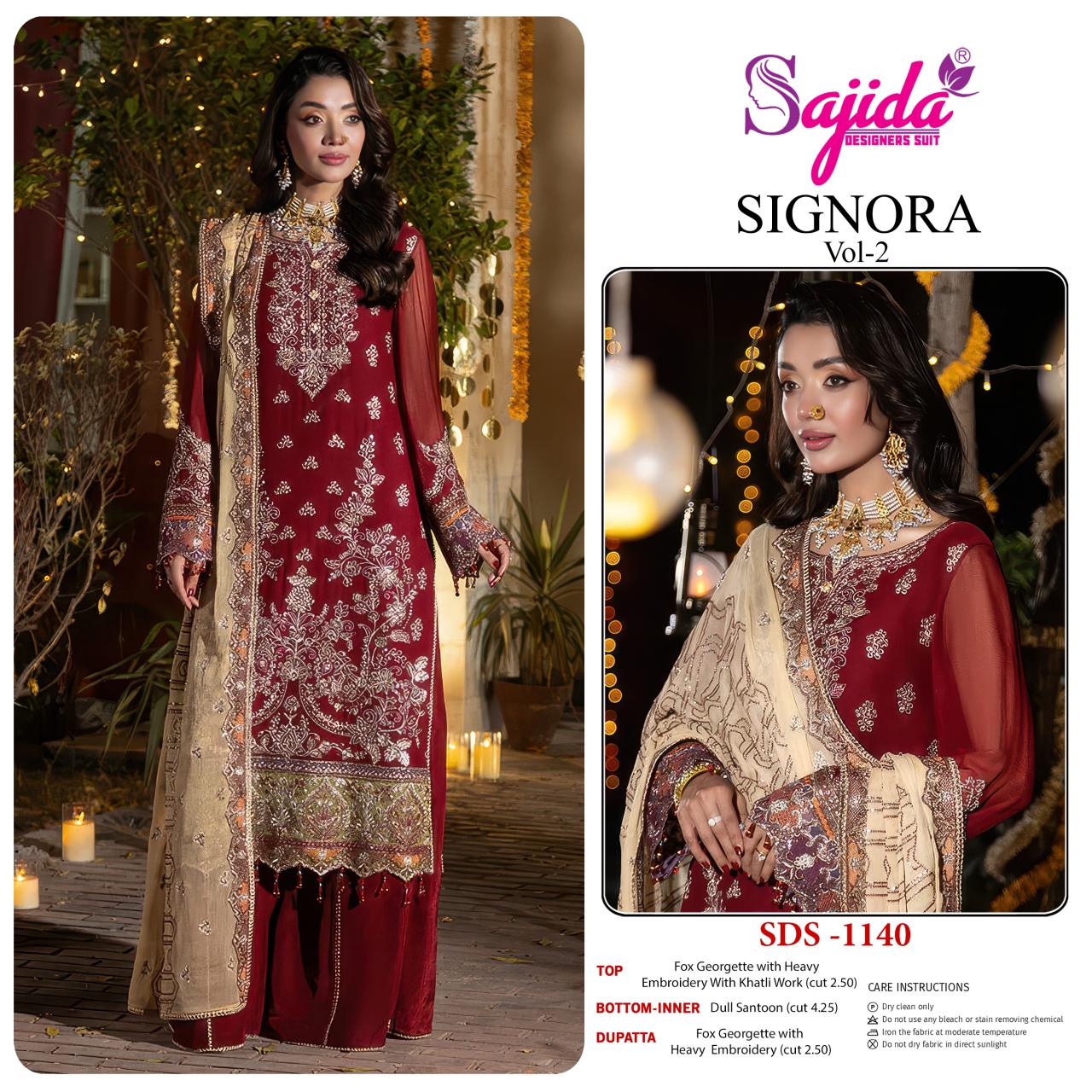 Sajida Signora Vol 2 catalog pakistani suits catalogue wholesale