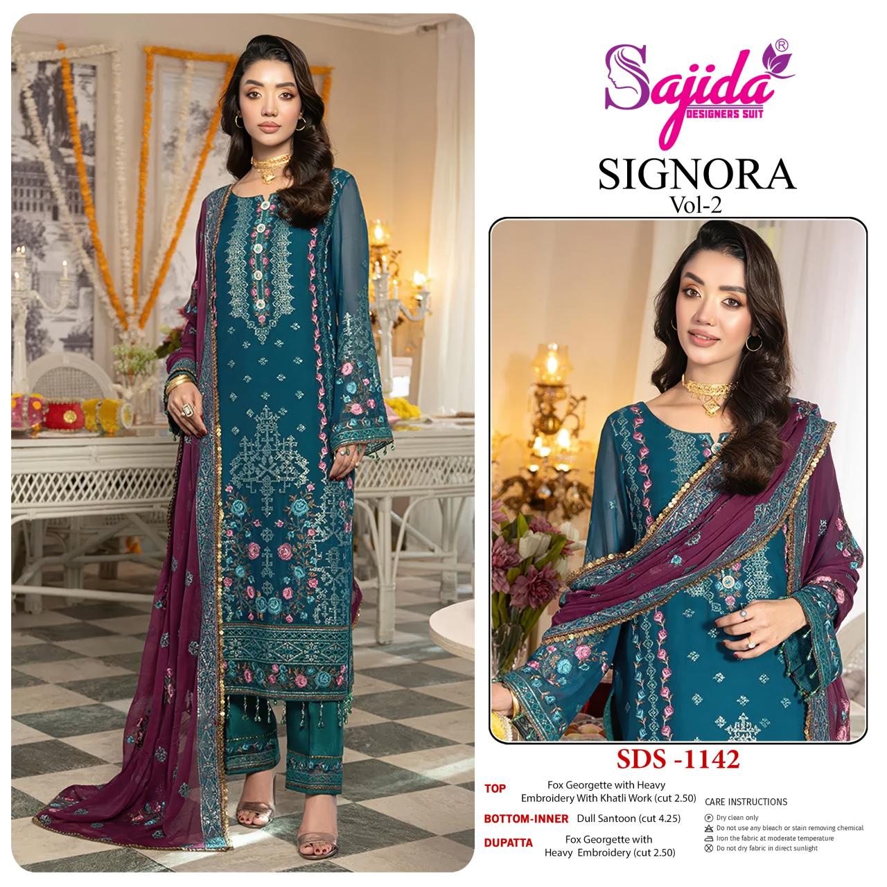 Sajida Signora Vol 2 catalog pakistani suits catalogue wholesale